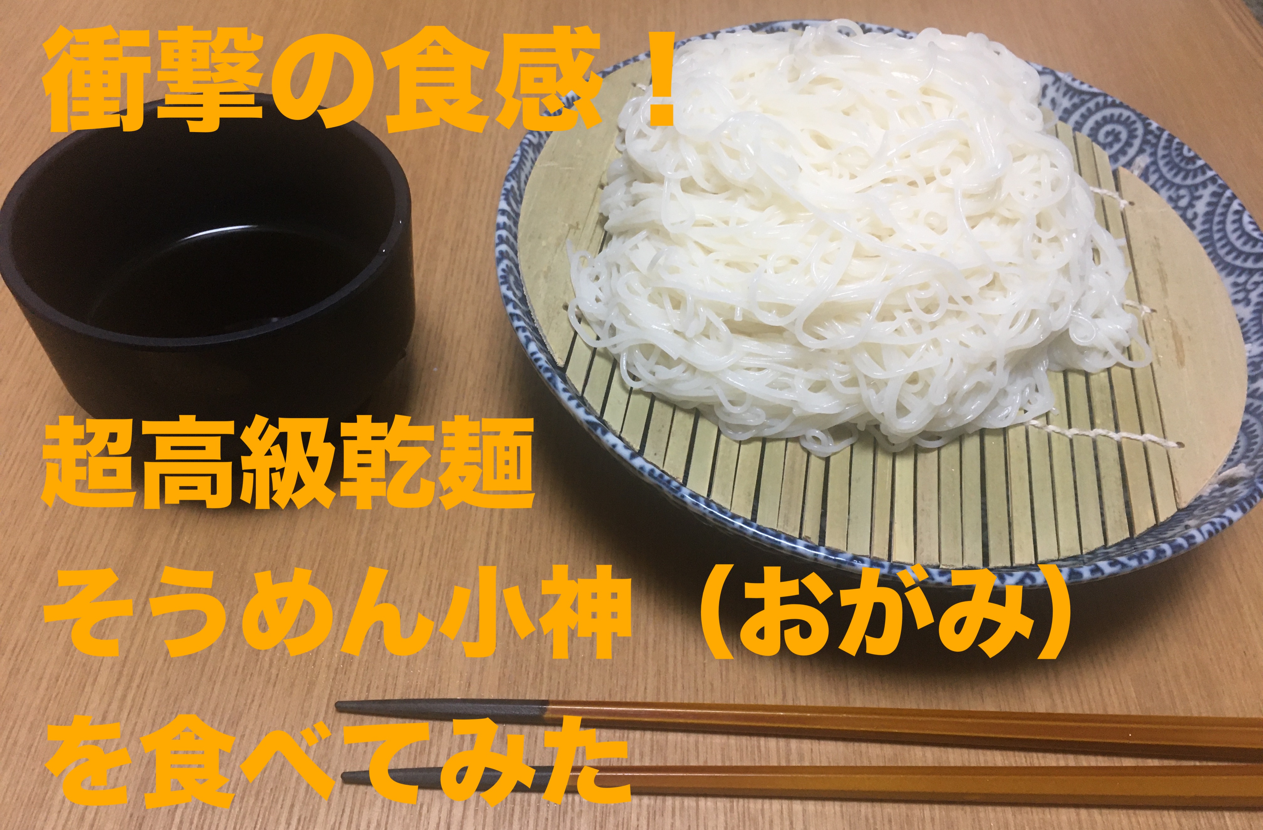 【衝撃の食感】イトメンの超高級乾麺・そうめん小神(おがみ)を食べてみた